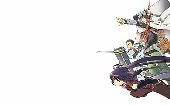 log horizon armor glasses jpeg artifacts log horizon long hair naotsugu ponytail possible duplicate purple eyes HD wallpaper