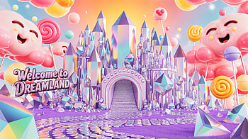 Dreamland Crystal Castle — Ultra, castle, candy, lollipop, crystal HD wallpaper