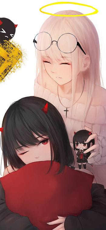 Heaven Meets Devil: Serene Anime Girls, Anime, girl, anime girl HD phone wallpaper
