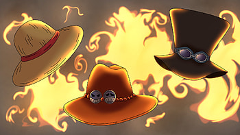 one piece - The three brothers, glow, Sabo (One Piece), Monkey D. Luffy, Anime, One Piece, straw hat HD wallpaper