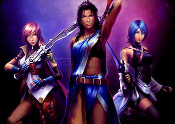 triple threat, sexy, fanart, finalfantasy, hop, girls HD wallpaper