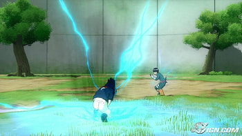 Chidori....., sasuke, chidori, narutoultimateninjastorm, rock lee HD wallpaper