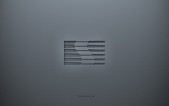 Saleen logo, gray creative background, Saleen emblem, gray paper texture, Saleen, gray background, Saleen 3d logo HD wallpaper