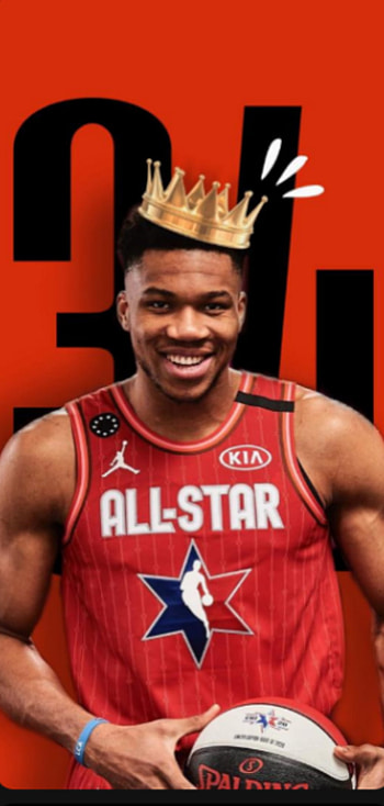 Giannis antetokoumpo, red, basketball, bucks, white, b ball, allstar HD phone wallpaper