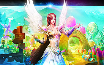 Fantasy girl, wings, magic, fantasy, art, angel, woman HD wallpaper