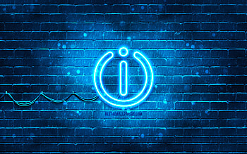 Indesit blue logo, , blue brickwall, Indesit logo, brands, Indesit neon logo, Indesit HD wallpaper
