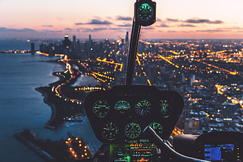 Glare, Miscellanea, Miscellaneous, Night City, Control Panel, Pilot, Helicopter HD wallpaper