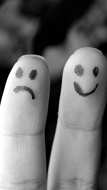 Sad Smile, Fingers, Black And White HD phone wallpaper