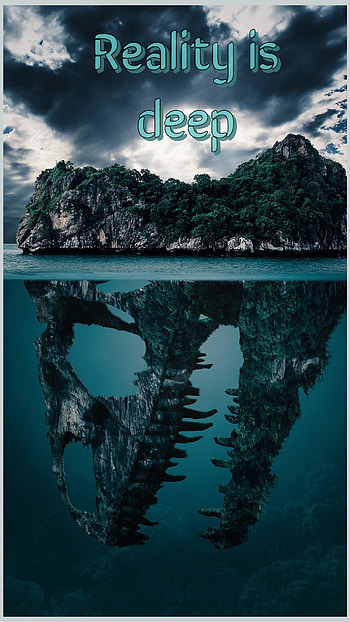 Reality is Deep, beauty, nature, island, cool, dark, skull, realism, scenery HD phone wallpaper