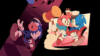 Amy Rose & Sonic – Classic Video Game Action!, Amy Rose, video game, Sonic the Hedgehog HD wallpaper