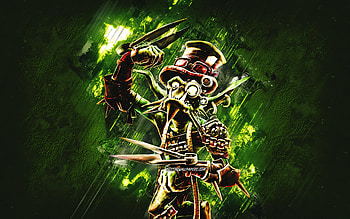 Grub, Minion, Overlord, grunge art, green stone background, Overlord Fellowship of Evil, Overlord Characters, Grub Character HD wallpaper