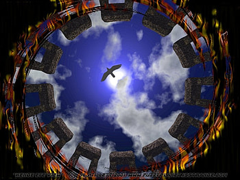 Henge_Eye_View, spirit, bird, moon, stonehenge HD wallpaper