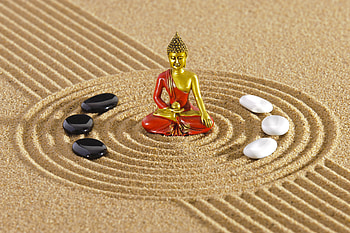 Buddha, Religious, Sand, Statue, Stone, Zen HD wallpaper