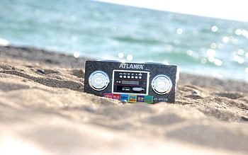 Beach, Sand, Miscellanea, Miscellaneous, Record Player, Tape Recorder HD wallpaper