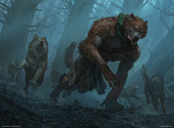Untamed pup, randy vargas, art, fantasy, running, werewolf, vargasni, wolf, forest HD wallpaper