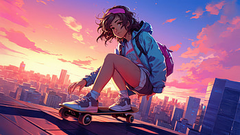 Cyberpunk Skater Girl, cyberpunk, artist, artwork, art, digital-art, deviantart HD wallpaper