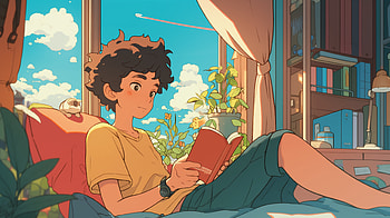 Dreamy Lofi Reading: A Studio Ghibli, Anime, lofi, reading, Studio Ghibli HD wallpaper