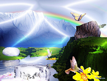 3D Art Nature, nature, 3d, art HD wallpaper