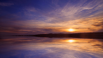 Landscape, Nature, Water, Sunset, Twilight, Reflection, Dusk HD wallpaper