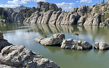 Rocky Lake, nature, rocks, water, lake HD wallpaper
