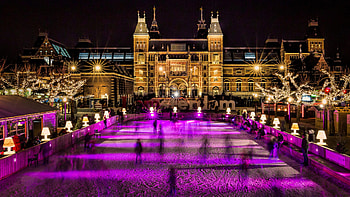 Rijksmuseum, Amsterdam, National museum, Winter season HD wallpaper