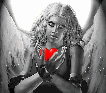 My Avatar, abstract, red, angel, heart, avatar HD wallpaper