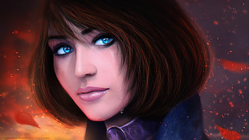 Bioshock Infinite, Video Game, Blue Eyes, Brunette, Face, Fantasy, Bioshock HD wallpaper