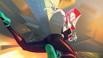 Gwen Stacy Spider-Gwen, Dynamic action, Arachnid powers, Striking visuals HD wallpaper