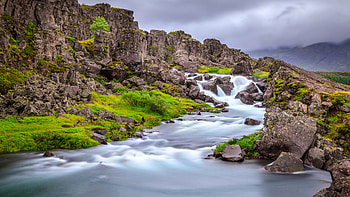 Thingvellir National Park, Oxarafoss waterfall, Europe , Eyecandy HD wallpaper