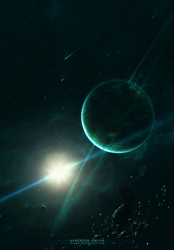 Light, Universe, Shine, Space, Planet, Saturn HD phone wallpaper