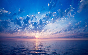 Sun, Nature, Sky, Sea, Clouds, Horizon, Evening, Shades, Air, Calm HD wallpaper