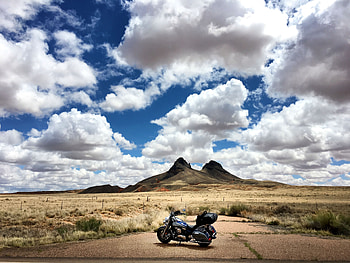 Mountains, Clouds, Motorcycles, Desert, Journey, Motorcycle HD wallpaper