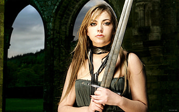 Warrioress, model, sword, beautiful, people, warrior HD wallpaper