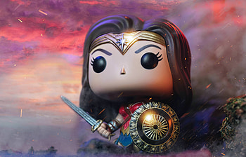 Wonder Woman Funko , wonder-woman, superheroes, artist, artwork, digital-art HD wallpaper