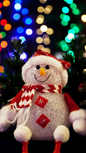 Cute Christmas, Snowman Toy HD phone wallpaper
