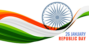 26th January Republic Day Flag Celebration Creative Art White Background Republic Day HD wallpaper