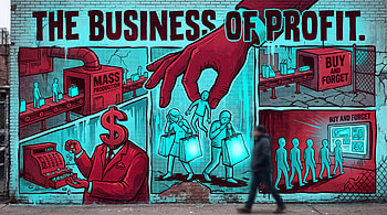 The Business of Profit — (Commercial Exploitation), Mural, Street Art, Graffiti HD wallpaper
