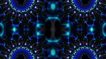 Trippy Psychedelic Fractal, trippy, psychedelic, symmetry, dark, blue, Abstract, fractal, abstract blue HD wallpaper