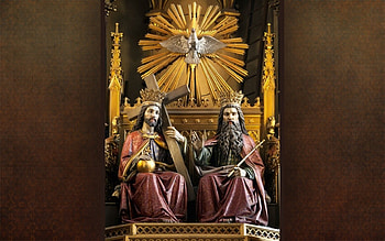 Holy Trinity, Holy Spirit, Trinity, God Father, Jesus, Throne HD wallpaper