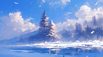 Winter Wonderland: Snowy Landscape, snowy landscape, winter landscape, snow, tree, lake HD wallpaper