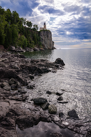 Nature, Sea, Rock, Shore, Bank, Cliff, Lighthouse HD phone wallpaper
