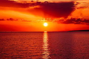 Evening Sunset Sky Dark Clouds , sunset, sky, nature, dark, clouds HD wallpaper