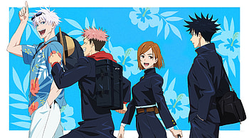 Jujutsu Kaisen: Summer Squad | Sorcerers on Blue Breeze - | Cursed Summer - Jujutsu, Anime HD wallpaper