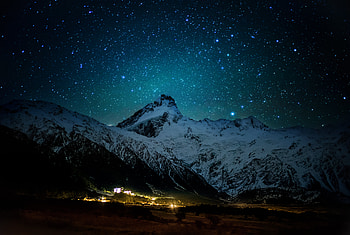 Mount Cook Village Under The Winter Stars , stars, milky-way, long-exposure, nature HD wallpaper