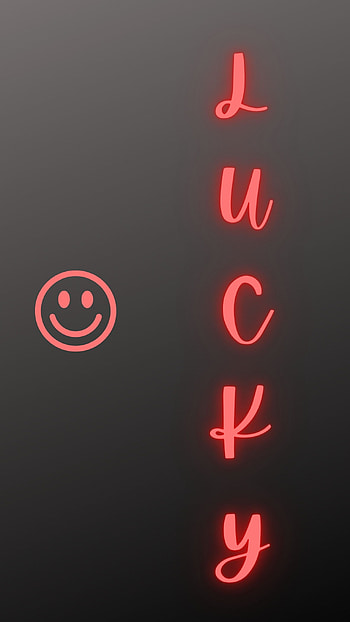 Lucky 000111, red, smileys, black, smile HD phone wallpaper