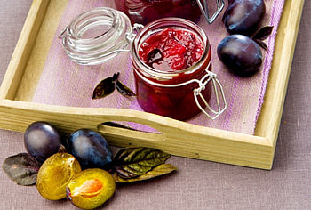 *, fruits, jar, plums, jam HD wallpaper