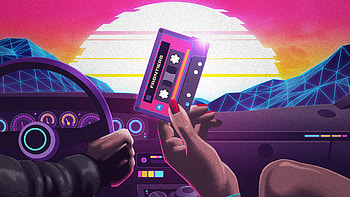 Play This Casette Retrowave, retrowave, cassette, artist, artwork, digital-art, behance HD wallpaper