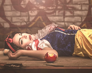 *, apple, lady, abstract, snow white HD wallpaper