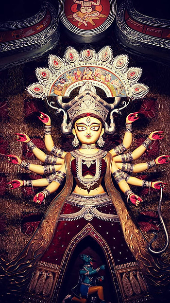 Ten hands durga, maa HD phone wallpaper
