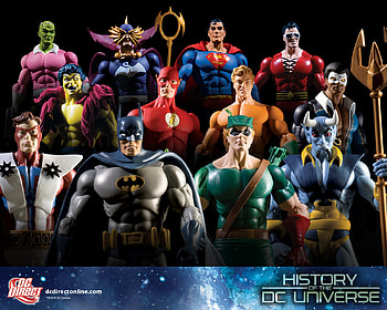 Aquaman, Flash, , Toy, Barry Allen, Batman, Black Lightning, Blue Devil, Brainiac (Dc Comics), Dc Comics, Figurine, Green Arrow, Ocean Master (Dc Comics), Plastic Man, Superhero, Superman HD wallpaper